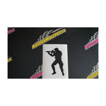 Samolepící dekorace SAMOLEPKA Voják 011 levá (10 - červená) NA AUTO, NÁLEPKA, FÓLIE, POLEP, TUNING, VLASTNÍ TEXT, TISK, AUTOSAMOLEPKY.cz, POLEPY, OBRÁZEK, LOGO, SAMOLEPKY