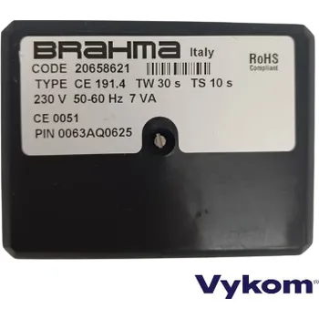 Příslušenství ke kotli Řídící a zapalovací automatika Brahma CE 191.4, Tw 30s, Ts 10s