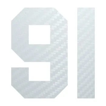 Polep vozidla SAMOLEPKA Startovní číslo 91 (51 - 3D karbon bílý) NA AUTO, NÁLEPKA, FÓLIE, POLEP, TUNING, VLASTNÍ TEXT, TISK, AUTOSAMOLEPKY.cz, POLEPY, OBRÁZEK, LOGO, SAMOLEPKY