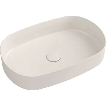 INFINITY OVAL keramické umyvadlo na desku, 55x36cm, ivory 10NF65055-2K