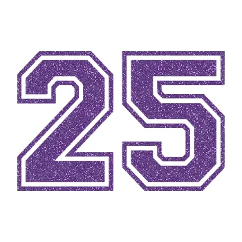 Polep vozidla SAMOLEPKA Startovní číslo 25 typ 4 (87 - Ultra Metalic fialová) NA AUTO, NÁLEPKA, FÓLIE, POLEP, TUNING, VLASTNÍ TEXT, TISK, AUTOSAMOLEPKY.cz, POLEPY, OBRÁZEK, LOGO, SAMOLEPKY