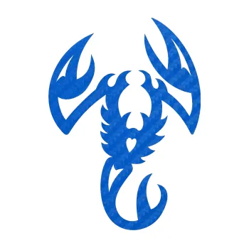 Polep vozidla Štír 003 levá (57 - 3D karbon modrý) SAMOLEPKA NA AUTO, NÁLEPKA, FÓLIE, POLEP, TUNING, VLASTNÍ TEXT, TISK, AUTOSAMOLEPKY.cz, POLEPY, OBRÁZEK, LOGO, 3D STICKERS