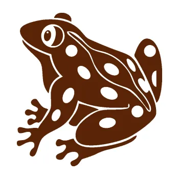 Samolepící dekorace Žába 006 levá (15 - hnědá) SAMOLEPKA NA AUTO, NÁLEPKA, FÓLIE, POLEP, TUNING, VLASTNÍ TEXT, TISK, AUTOSAMOLEPKY.cz, POLEPY, OBRÁZEK, LOGO, 3D STICKERS