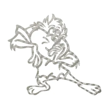 Samolepicí dekorace na vozidlo Tazman stydlivej pravá (52 - 3D karbon stříbrný) SAMOLEPKA NA AUTO, NÁLEPKA, FÓLIE, POLEP, TUNING, VLASTNÍ TEXT, TISK, AUTOSAMOLEPKY.cz, POLEPY, OBRÁZEK, LOGO, 3D STICKERS