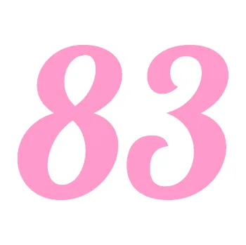 Polep vozidla Startovní číslo 83 typ 3 (24 - světle růžová) SAMOLEPKA NA AUTO, NÁLEPKA, FÓLIE, POLEP, TUNING, VLASTNÍ TEXT, TISK, AUTOSAMOLEPKY.cz, POLEPY, OBRÁZEK, LOGO, 3D STICKERS