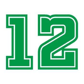Polep vozidla Startovní číslo 12 typ 5 (12 - zelená) SAMOLEPKA NA AUTO, NÁLEPKA, FÓLIE, POLEP, TUNING, VLASTNÍ TEXT, TISK, AUTOSAMOLEPKY.cz, POLEPY, OBRÁZEK, LOGO, 3D STICKERS