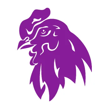 Samolepící dekorace Slepička 001 levá hlava (14 - fialová) SAMOLEPKA NA AUTO, NÁLEPKA, FÓLIE, POLEP, TUNING, VLASTNÍ TEXT, TISK, AUTOSAMOLEPKY.cz, POLEPY, OBRÁZEK, LOGO, 3D STICKERS