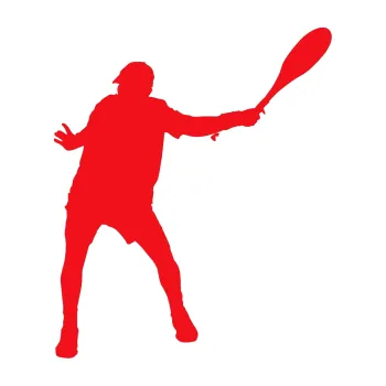 Polep vozidla Tenista 013 pravá (10 - červená) SAMOLEPKA NA AUTO, NÁLEPKA, FÓLIE, POLEP, TUNING, VLASTNÍ TEXT, TISK, AUTOSAMOLEPKY.cz, POLEPY, OBRÁZEK, LOGO, 3D STICKERS