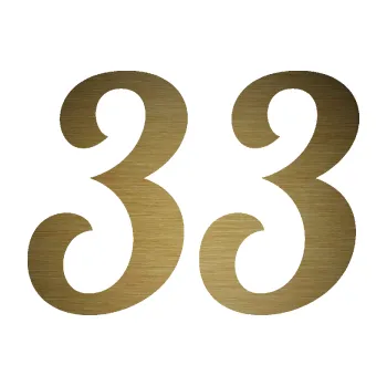 Polep vozidla Startovní číslo 33 typ 3 (64 - škrábaný kov zlatý) SAMOLEPKA NA AUTO, NÁLEPKA, FÓLIE, POLEP, TUNING, VLASTNÍ TEXT, TISK, AUTOSAMOLEPKY.cz, POLEPY, OBRÁZEK, LOGO, 3D STICKERS