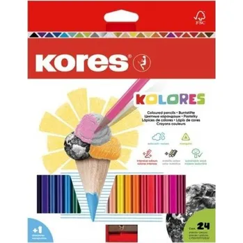 Pastelka Pastelky trojhranné Kores Kolores, 24 ks