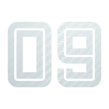 Polep vozidla SAMOLEPKA Startovní číslo 09 typ 7 (51 - 3D karbon bílý) NA AUTO, NÁLEPKA, FÓLIE, POLEP, TUNING, VLASTNÍ TEXT, TISK, AUTOSAMOLEPKY.cz, POLEPY, OBRÁZEK, LOGO, SAMOLEPKY