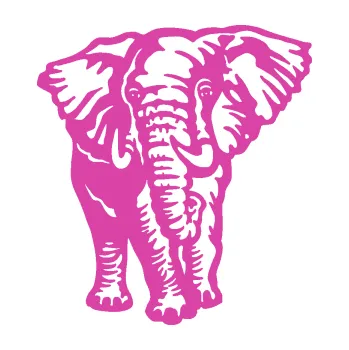 Samolepící dekorace Slon 027 levá (16 - růžová) SAMOLEPKA NA AUTO, NÁLEPKA, FÓLIE, POLEP, TUNING, VLASTNÍ TEXT, TISK, AUTOSAMOLEPKY.cz, POLEPY, OBRÁZEK, LOGO, 3D STICKERS