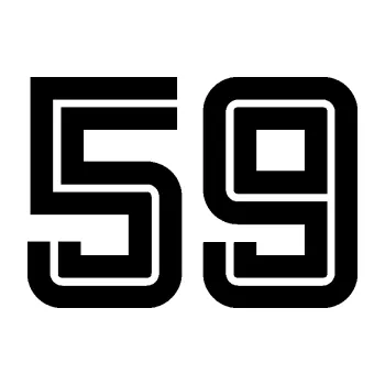 Polep vozidla Startovní číslo 59 typ 7 (01 - černá) SAMOLEPKA NA AUTO, NÁLEPKA, FÓLIE, POLEP, TUNING, VLASTNÍ TEXT, TISK, AUTOSAMOLEPKY.cz, POLEPY, OBRÁZEK, LOGO, 3D STICKERS