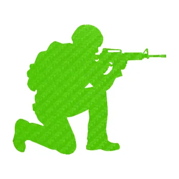 Samolepící dekorace SAMOLEPKA Voják 007 pravá (58 - 3D karbon zelený kawasaki) NA AUTO, NÁLEPKA, FÓLIE, POLEP, TUNING, VLASTNÍ TEXT, TISK, AUTOSAMOLEPKY.cz, POLEPY, OBRÁZEK, LOGO, SAMOLEPKY