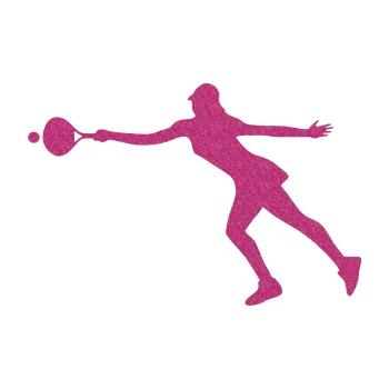 Polep vozidla Tenistka 003 levá (90 - Ultra Metalic růžová) SAMOLEPKA NA AUTO, NÁLEPKA, FÓLIE, POLEP, TUNING, VLASTNÍ TEXT, TISK, AUTOSAMOLEPKY.cz, POLEPY, OBRÁZEK, LOGO, 3D STICKERS