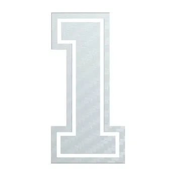 Polep vozidla SAMOLEPKA Startovní číslo 1 typ 5 (51 - 3D karbon bílý) NA AUTO, NÁLEPKA, FÓLIE, POLEP, TUNING, VLASTNÍ TEXT, TISK, AUTOSAMOLEPKY.cz, POLEPY, OBRÁZEK, LOGO, SAMOLEPKY