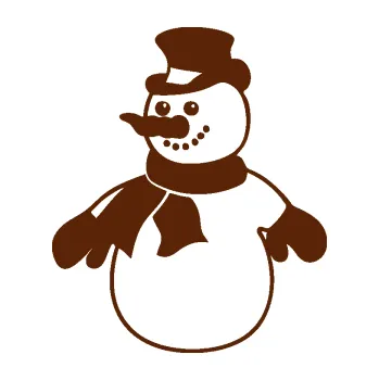 Samolepící dekorace SAMOLEPKA Sněhulák 002 levá vánoční dekor (15 - hnědá) NA AUTO, NÁLEPKA, FÓLIE, POLEP, TUNING, VLASTNÍ TEXT, TISK, AUTOSAMOLEPKY.cz, POLEPY, OBRÁZEK, LOGO, SAMOLEPKY