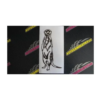 Samolepící dekorace SAMOLEPKA Surikata 001 levá (17 - šedá) NA AUTO, NÁLEPKA, FÓLIE, POLEP, TUNING, VLASTNÍ TEXT, TISK, AUTOSAMOLEPKY.cz, POLEPY, OBRÁZEK, LOGO, SAMOLEPKY