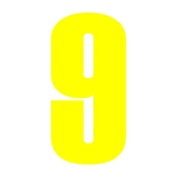 Samolepicí dekorace na vozidlo Startovní číslo 9 typ 2 (05 - žlutá citron) SAMOLEPKA NA AUTO, NÁLEPKA, FÓLIE, POLEP, TUNING, VLASTNÍ TEXT, TISK, AUTOSAMOLEPKY.cz, POLEPY, OBRÁZEK, LOGO, 3D STICKERS