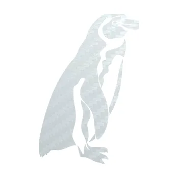 Samolepící dekorace SAMOLEPKA Tučňák 001 pravá (51 - 3D karbon bílý) NA AUTO, NÁLEPKA, FÓLIE, POLEP, TUNING, VLASTNÍ TEXT, TISK, AUTOSAMOLEPKY.cz, POLEPY, OBRÁZEK, LOGO, SAMOLEPKY