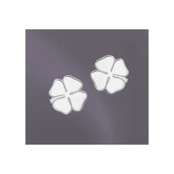 Náušnice Stříbrné náušnice čtyřlístek - NO0117 (Stříbrné náušnice čtyřlístky)
