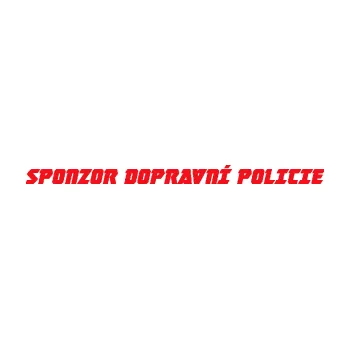 Polep vozidla SAMOLEPKA Sponzor dopravní policie 001 (10 - červená) NA AUTO, NÁLEPKA, FÓLIE, POLEP, TUNING, VLASTNÍ TEXT, TISK, AUTOSAMOLEPKY.cz, POLEPY, OBRÁZEK, LOGO, SAMOLEPKY