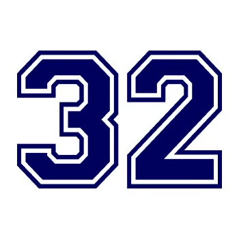 Polep vozidla Startovní číslo 32 typ 4 (23 - tmavě modrá) SAMOLEPKA NA AUTO, NÁLEPKA, FÓLIE, POLEP, TUNING, VLASTNÍ TEXT, TISK, AUTOSAMOLEPKY.cz, POLEPY, OBRÁZEK, LOGO, 3D STICKERS