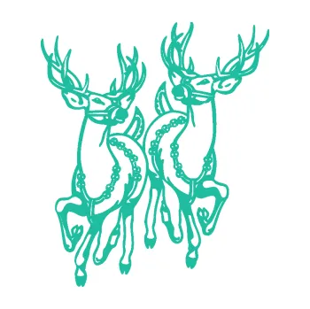 Samolepící dekorace Vánoční sobi (25 - tyrkysová) SAMOLEPKA NA AUTO, NÁLEPKA, FÓLIE, POLEP, TUNING, VLASTNÍ TEXT, TISK, AUTOSAMOLEPKY.cz, POLEPY, OBRÁZEK, LOGO, 3D STICKERS