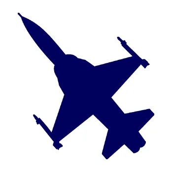 Polep vozidla SAMOLEPKA Stíhací letoun 003 levá (23 - tmavě modrá) NA AUTO, NÁLEPKA, FÓLIE, POLEP, TUNING, VLASTNÍ TEXT, TISK, AUTOSAMOLEPKY.cz, POLEPY, OBRÁZEK, LOGO, SAMOLEPKY