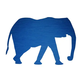 Samolepící dekorace SAMOLEPKA Slon 006 pravá (65 - škrábaný kov modrý) NA AUTO, NÁLEPKA, FÓLIE, POLEP, TUNING, VLASTNÍ TEXT, TISK, AUTOSAMOLEPKY.cz, POLEPY, OBRÁZEK, LOGO, SAMOLEPKY