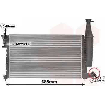 Motor automobilu Chladič, chlazení motoru VAN WEZEL 09002168