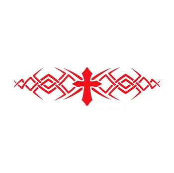 Polep vozidla SAMOLEPKA Tetování 080 kříž (10 - červená) NA AUTO, NÁLEPKA, FÓLIE, POLEP, TUNING, VLASTNÍ TEXT, TISK, AUTOSAMOLEPKY.cz, POLEPY, OBRÁZEK, LOGO, SAMOLEPKY