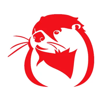 Samolepící dekorace SAMOLEPKA Vydra 002 levá (10 - červená) NA AUTO, NÁLEPKA, FÓLIE, POLEP, TUNING, VLASTNÍ TEXT, TISK, AUTOSAMOLEPKY.cz, POLEPY, OBRÁZEK, LOGO, SAMOLEPKY