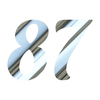 Polep vozidla Startovní číslo 87 typ 3 (80 - chrom fólie stříbrná zrcadlová) SAMOLEPKA NA AUTO, NÁLEPKA, FÓLIE, POLEP, TUNING, VLASTNÍ TEXT, TISK, AUTOSAMOLEPKY.cz, POLEPY, OBRÁZEK, LOGO, 3D STICKERS