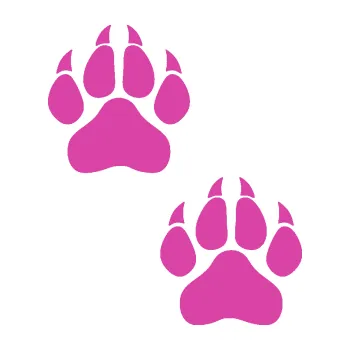 samolepka Tlapky 009 (16 - růžová) SAMOLEPKA NA AUTO, NÁLEPKA, FÓLIE, POLEP, TUNING, VLASTNÍ TEXT, TISK, AUTOSAMOLEPKY.cz, POLEPY, OBRÁZEK, LOGO, 3D STICKERS