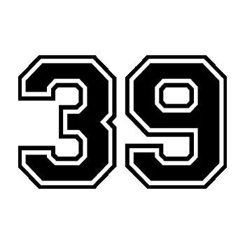 Polep vozidla Startovní číslo 39 typ 4 (01 - černá) SAMOLEPKA NA AUTO, NÁLEPKA, FÓLIE, POLEP, TUNING, VLASTNÍ TEXT, TISK, AUTOSAMOLEPKY.cz, POLEPY, OBRÁZEK, LOGO, 3D STICKERS