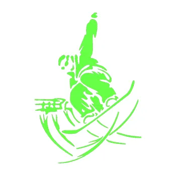 Samolepicí dekorace na vozidlo Snowboard 017 levá (71 - Fluorescentní zelená) SAMOLEPKA NA AUTO, NÁLEPKA, FÓLIE, POLEP, TUNING, VLASTNÍ TEXT, TISK, AUTOSAMOLEPKY.cz, POLEPY, OBRÁZEK, LOGO, 3D STICKERS