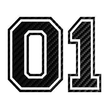 Polep vozidla Startovní číslo 01 typ 4 (50 - 3D karbon černý) SAMOLEPKA NA AUTO, NÁLEPKA, FÓLIE, POLEP, TUNING, VLASTNÍ TEXT, TISK, AUTOSAMOLEPKY.cz, POLEPY, OBRÁZEK, LOGO, 3D STICKERS