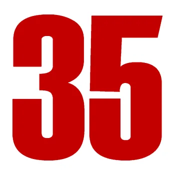 Samolepicí dekorace na vozidlo Startovní číslo 35 typ 2 (18 - tmavě červená) SAMOLEPKA NA AUTO, NÁLEPKA, FÓLIE, POLEP, TUNING, VLASTNÍ TEXT, TISK, AUTOSAMOLEPKY.cz, POLEPY, OBRÁZEK, LOGO, 3D STICKERS