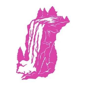 Samolepící dekorace SAMOLEPKA Vodopád levá krajina (16 - růžová) NA AUTO, NÁLEPKA, FÓLIE, POLEP, TUNING, VLASTNÍ TEXT, TISK, AUTOSAMOLEPKY.cz, POLEPY, OBRÁZEK, LOGO, SAMOLEPKY