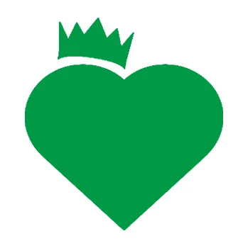 Samolepící dekorace SAMOLEPKA Srdíčko 010 levá s korunkou (12 - zelená) NA AUTO, NÁLEPKA, FÓLIE, POLEP, TUNING, VLASTNÍ TEXT, TISK, AUTOSAMOLEPKY.cz, POLEPY, OBRÁZEK, LOGO, SAMOLEPKY