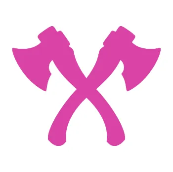 Samolepící dekorace Spojené sekery (16 - růžová) SAMOLEPKA NA AUTO, NÁLEPKA, FÓLIE, POLEP, TUNING, VLASTNÍ TEXT, TISK, AUTOSAMOLEPKY.cz, POLEPY, OBRÁZEK, LOGO, 3D STICKERS