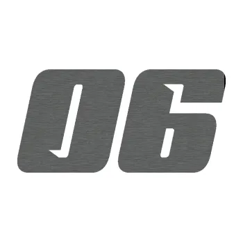 Polep vozidla Startovní číslo 06 typ 6 (62 - škrábaný titan) SAMOLEPKA NA AUTO, NÁLEPKA, FÓLIE, POLEP, TUNING, VLASTNÍ TEXT, TISK, AUTOSAMOLEPKY.cz, POLEPY, OBRÁZEK, LOGO, 3D STICKERS