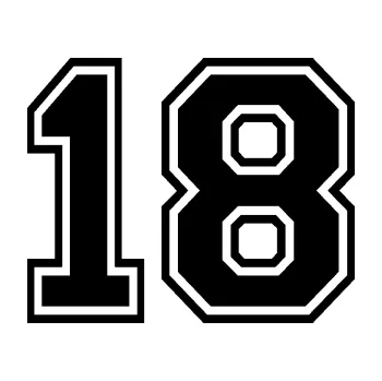 Polep vozidla Startovní číslo 18 typ 4 (01 - černá) SAMOLEPKA NA AUTO, NÁLEPKA, FÓLIE, POLEP, TUNING, VLASTNÍ TEXT, TISK, AUTOSAMOLEPKY.cz, POLEPY, OBRÁZEK, LOGO, 3D STICKERS