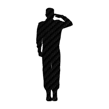 Samolepící dekorace SAMOLEPKA Voják 012 pravá salutuje (50 - 3D karbon černý) NA AUTO, NÁLEPKA, FÓLIE, POLEP, TUNING, VLASTNÍ TEXT, TISK, AUTOSAMOLEPKY.cz, POLEPY, OBRÁZEK, LOGO, SAMOLEPKY