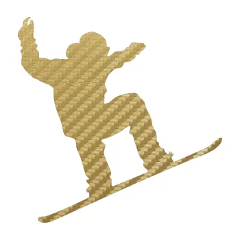 Samolepicí dekorace na vozidlo Snowboard 003 pravá (59 - 3D karbon zlatý) SAMOLEPKA NA AUTO, NÁLEPKA, FÓLIE, POLEP, TUNING, VLASTNÍ TEXT, TISK, AUTOSAMOLEPKY.cz, POLEPY, OBRÁZEK, LOGO, 3D STICKERS
