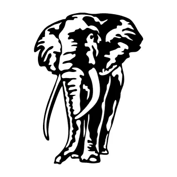 Samolepící dekorace SAMOLEPKA Slon 025 levá (01 - černá) NA AUTO, NÁLEPKA, FÓLIE, POLEP, TUNING, VLASTNÍ TEXT, TISK, AUTOSAMOLEPKY.cz, POLEPY, OBRÁZEK, LOGO, SAMOLEPKY