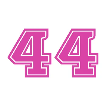 Polep vozidla Startovní číslo 44 typ 5 (16 - růžová) SAMOLEPKA NA AUTO, NÁLEPKA, FÓLIE, POLEP, TUNING, VLASTNÍ TEXT, TISK, AUTOSAMOLEPKY.cz, POLEPY, OBRÁZEK, LOGO, 3D STICKERS