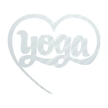 Polep vozidla SAMOLEPKA Yoga nápis v srdíčku (51 - 3D karbon bílý) NA AUTO, NÁLEPKA, FÓLIE, POLEP, TUNING, VLASTNÍ TEXT, TISK, AUTOSAMOLEPKY.cz, POLEPY, OBRÁZEK, LOGO, SAMOLEPKY