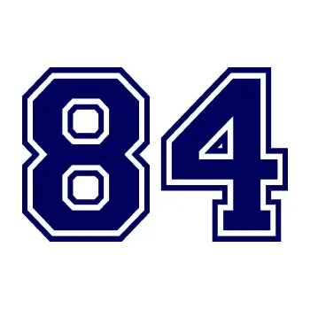 Polep vozidla Startovní číslo 84 typ 4 (23 - tmavě modrá) SAMOLEPKA NA AUTO, NÁLEPKA, FÓLIE, POLEP, TUNING, VLASTNÍ TEXT, TISK, AUTOSAMOLEPKY.cz, POLEPY, OBRÁZEK, LOGO, 3D STICKERS